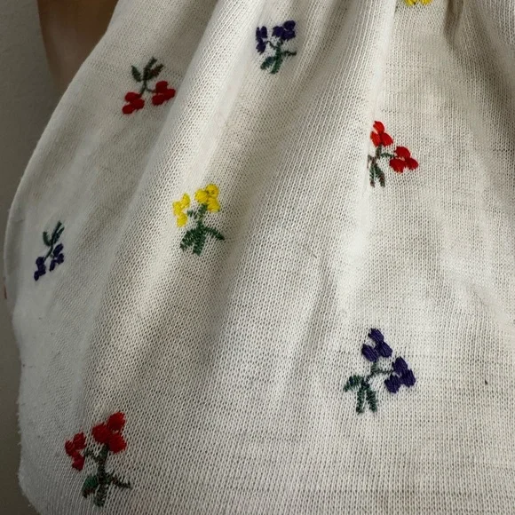 Vintage 1970’s JCPenny Halter Top Embroidered Adjustable 70s Woodstock style Guc - Picture 4 of 9